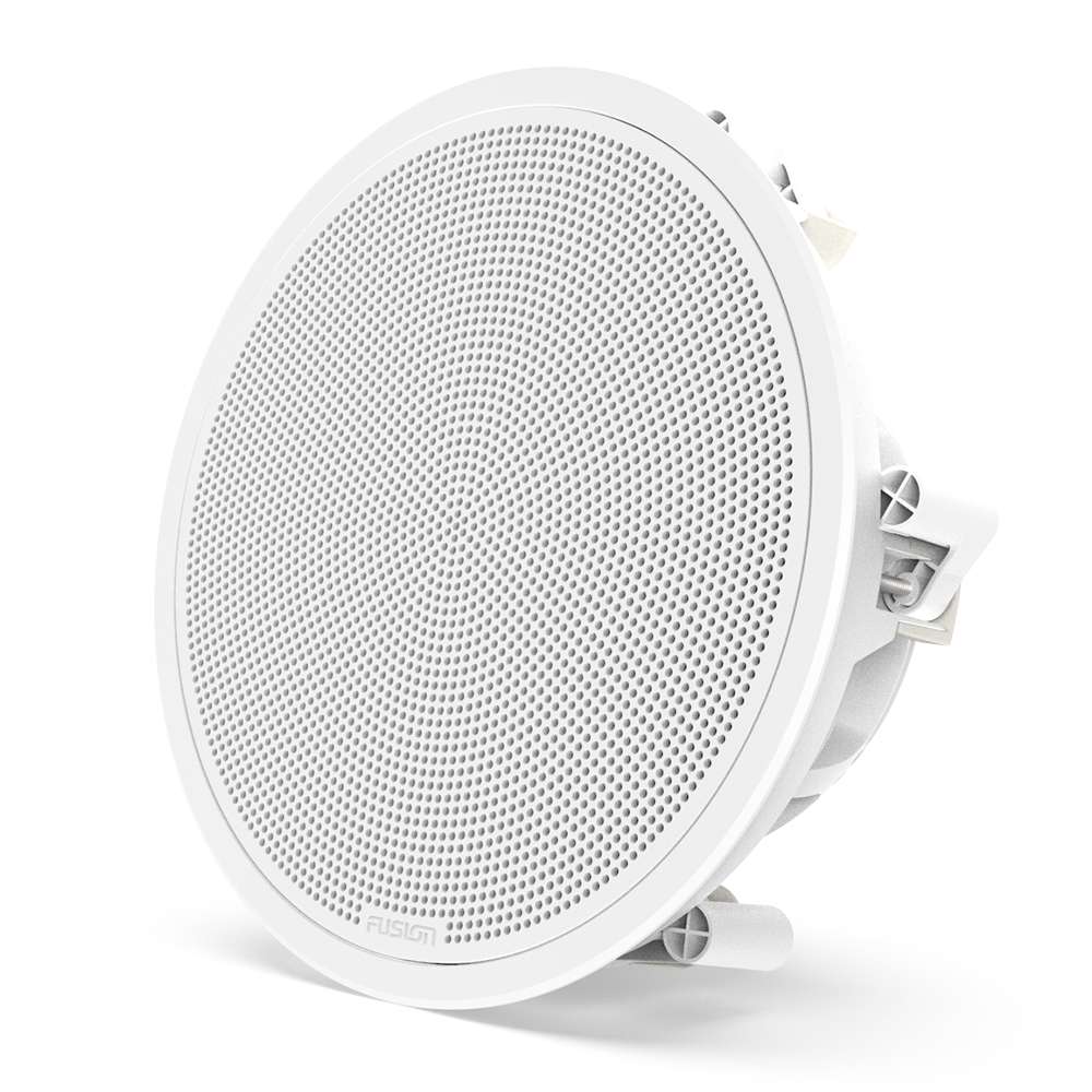 Subwoofers náuticos de la serie Fusion FM, subwoofer náutico blanco redondo de montaje integrado de 10" y 400 W