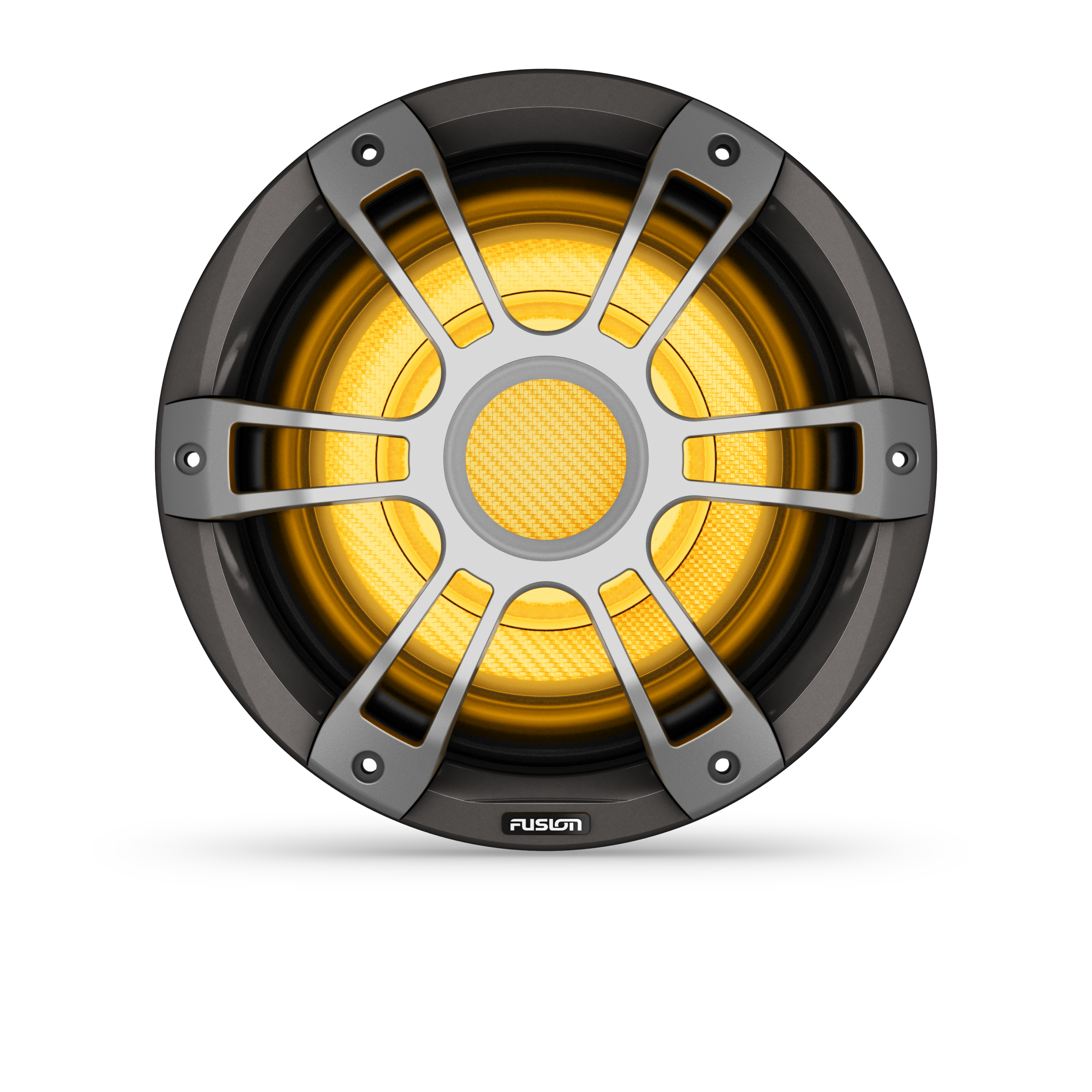 Subwoofers náuticos de la Fusion Signature Series 3i, Subwoofer náutico gris deportivo CRGBW de 10" y 600 vatios