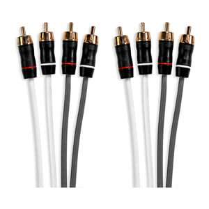 Fusion Performance RCA Cables, 4 Channel, 12 ft Cable