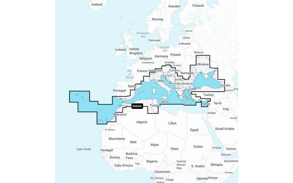 Mar Mediterráneo y mar Negro - Cartas náuticas