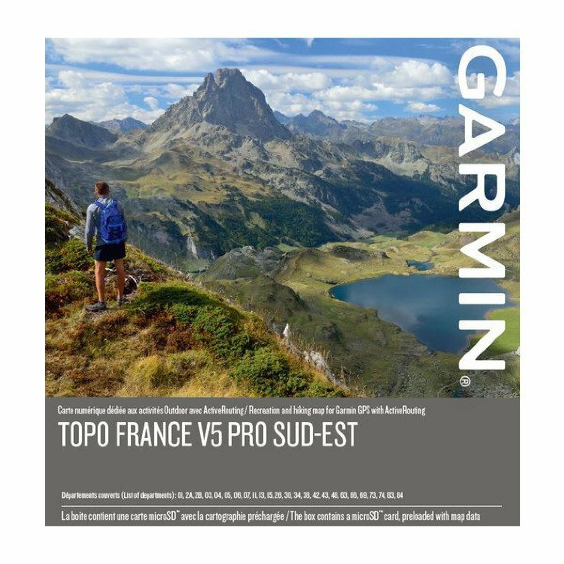 microSD/SD card: TOPO France v5 PRO, Southeast